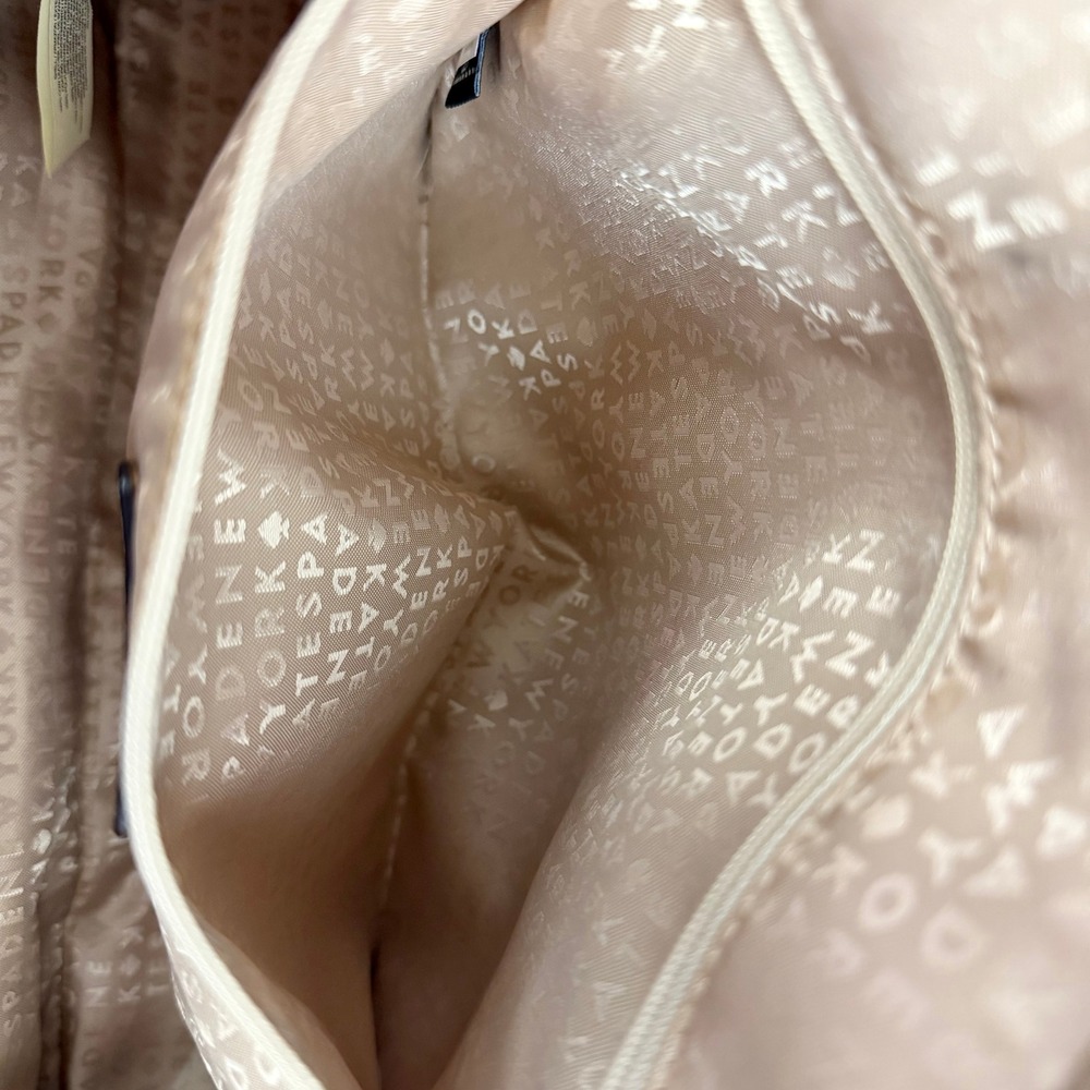 Kate Spade New York Saffiano Leather Tote Bag Taupe Tan Gold Hardware - Picture 14 of 15